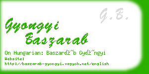 gyongyi baszarab business card